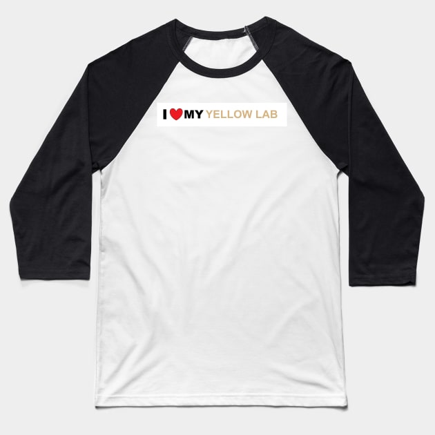 Labrador Retriever Yellow love Baseball T-Shirt by Wanderingangel